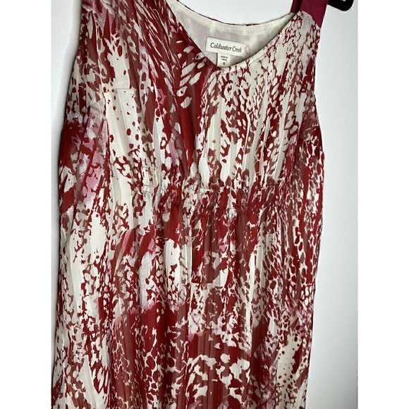 Coldwater Creek Dress Size 10 Women's Sleeveless Lightweight Multicolor Midi - Picture 4 of 5